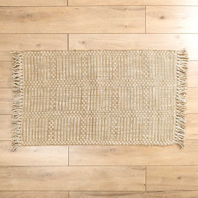 New! Neutral Tapestry Scatter Rug | Kirkland's Home