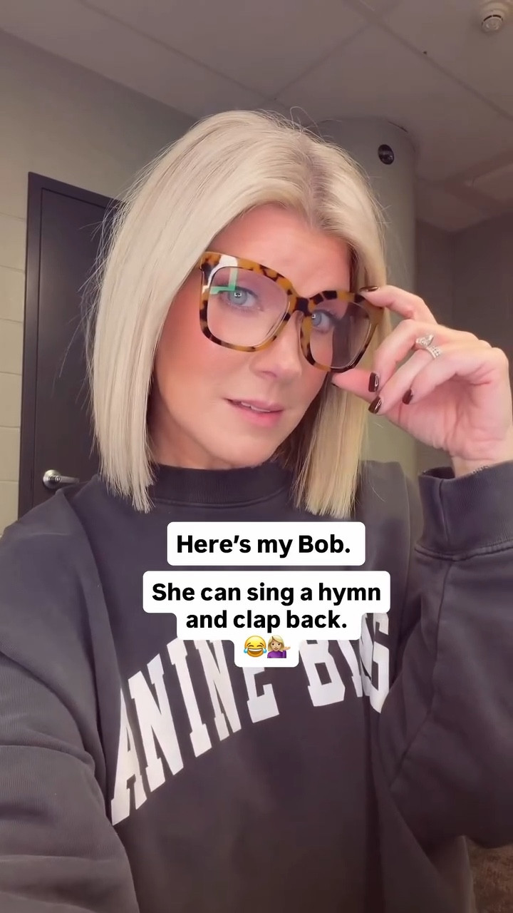 Had to jump on the trend.  Because, well, Bob…😂💁🏼‍♀️
(Should have also had a “here’s my bob with static” cause this dry arena air I’m dealing with on tour is a problem 😂)

My Anine Bing sweatshirt is almost sold out, so I’ve added similars! Also sharing my sunglasses. 🕶️ 

#LTKStyleTip #LTKmomlife #LTKootd