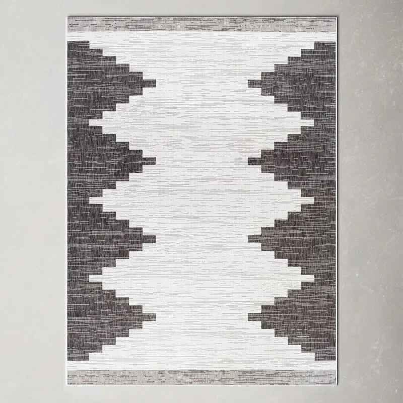 Mortimer Southwestern Charcoal Indoor/Outdoor Area Rug | Wayfair North America