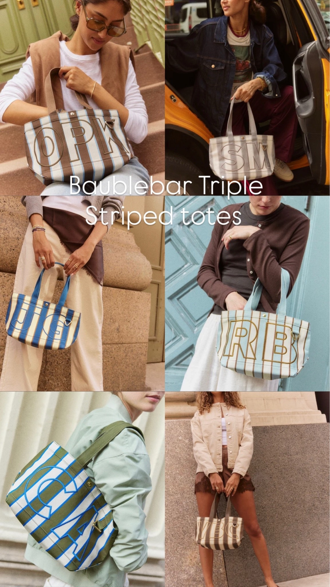 The triple stripe Baublebar totes

#LTKSeasonal #LTKstorytime