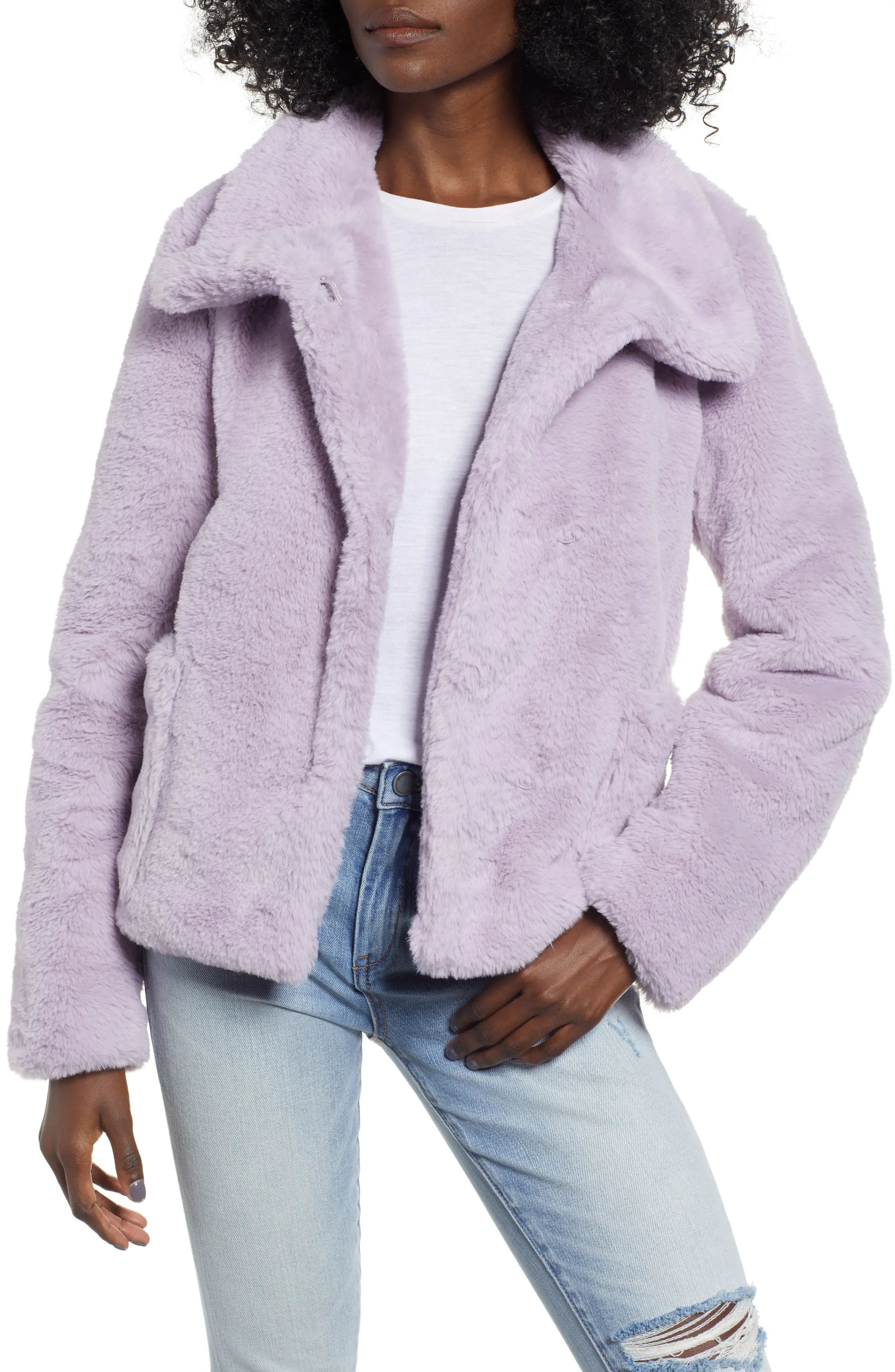 Leith Fur-Fect Faux Fur Jacket | Nordstrom