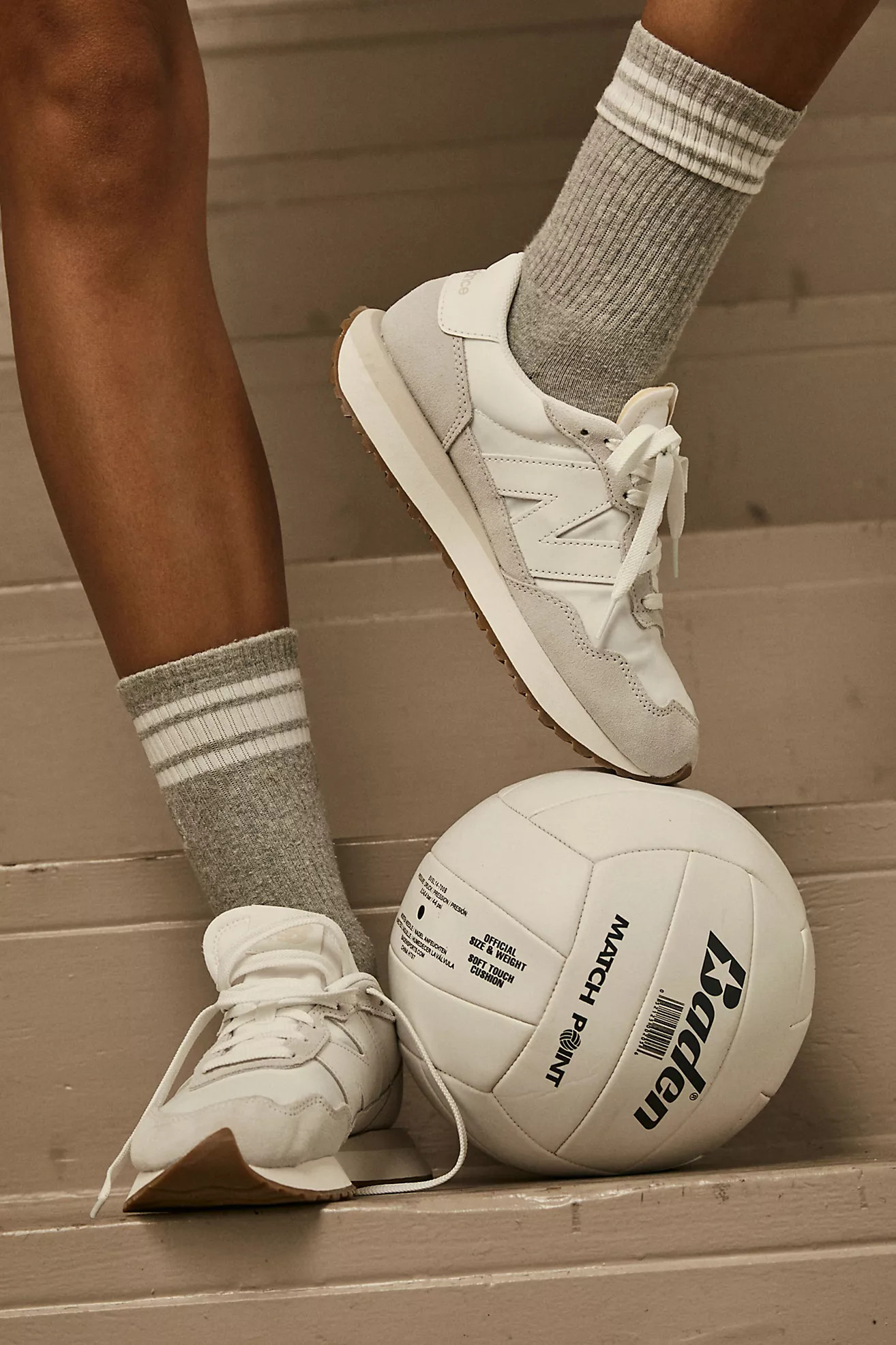 Style with

              
            Movement Logo Stripe Tube Socks
            
             ... | Free People (Global - UK&FR Excluded)
