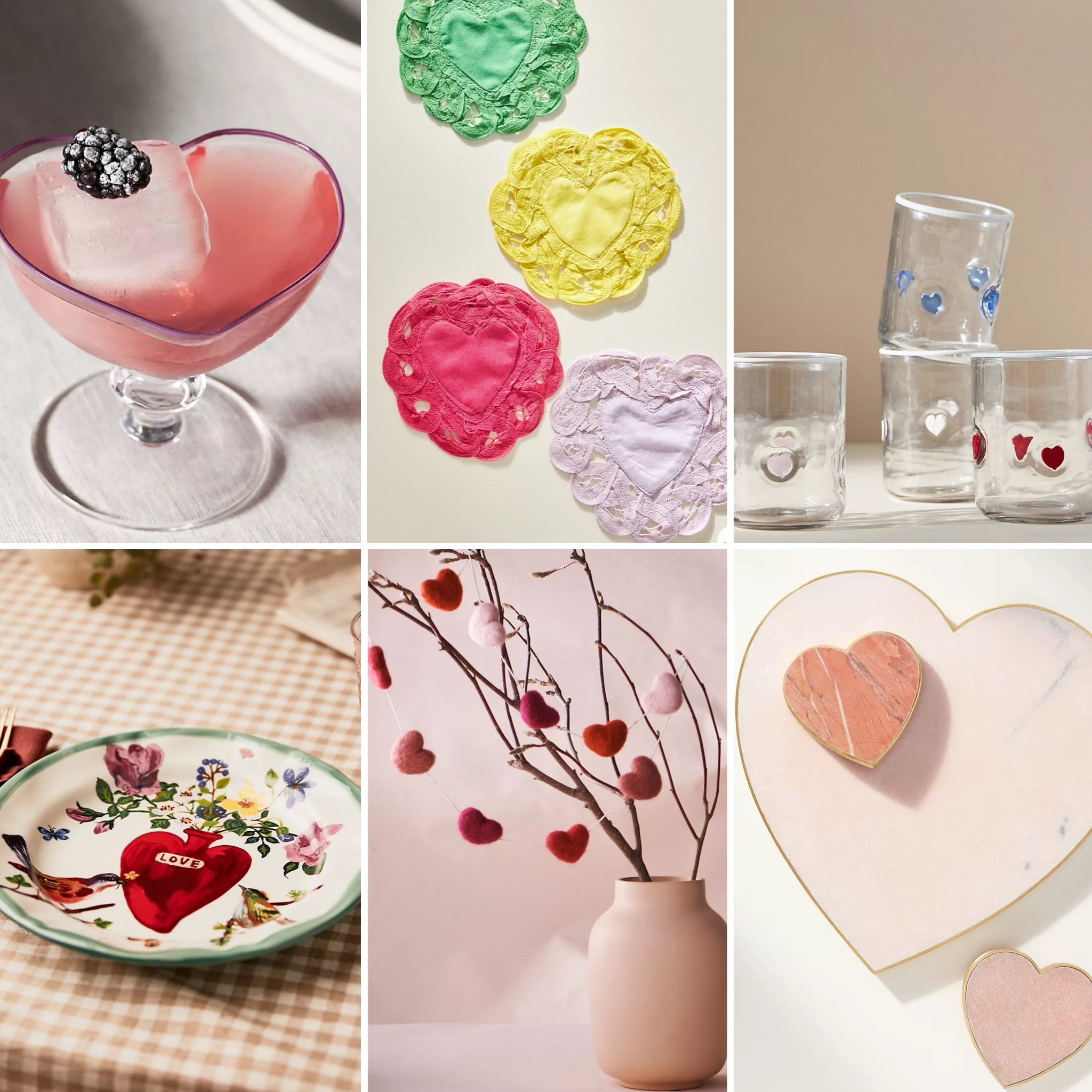 Perfect items to host a Galentine’s party. 

Valentines 
Galentines party 
Anthropologie 
Heart cheese board 
Drink holders 
Heart drinking glass 
Heart plates 
Valentines home decor 
Valentines decor 
Hostess 
Hosting 

#LTKGiftGuide #LTKhome #LTKfindsunder50
