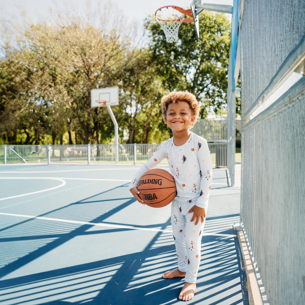 Long Sleeve Pajamas in Basketball | Kyte Baby