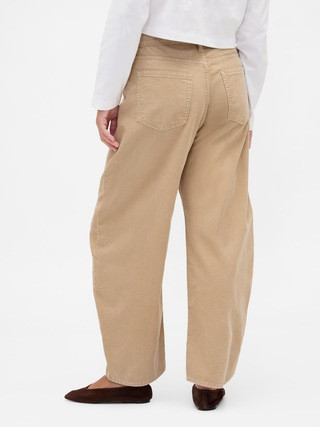 High Rise Corduroy Barrel Pants | Gap (US)