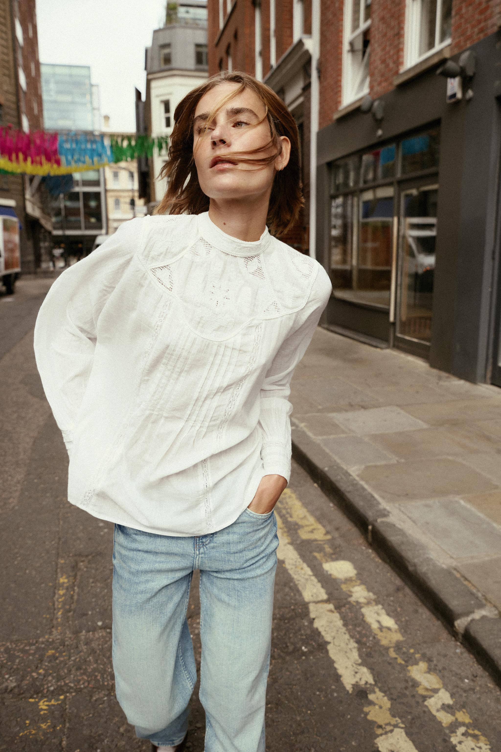 FLORAL EMBROIDERY BLOUSE | Zara US