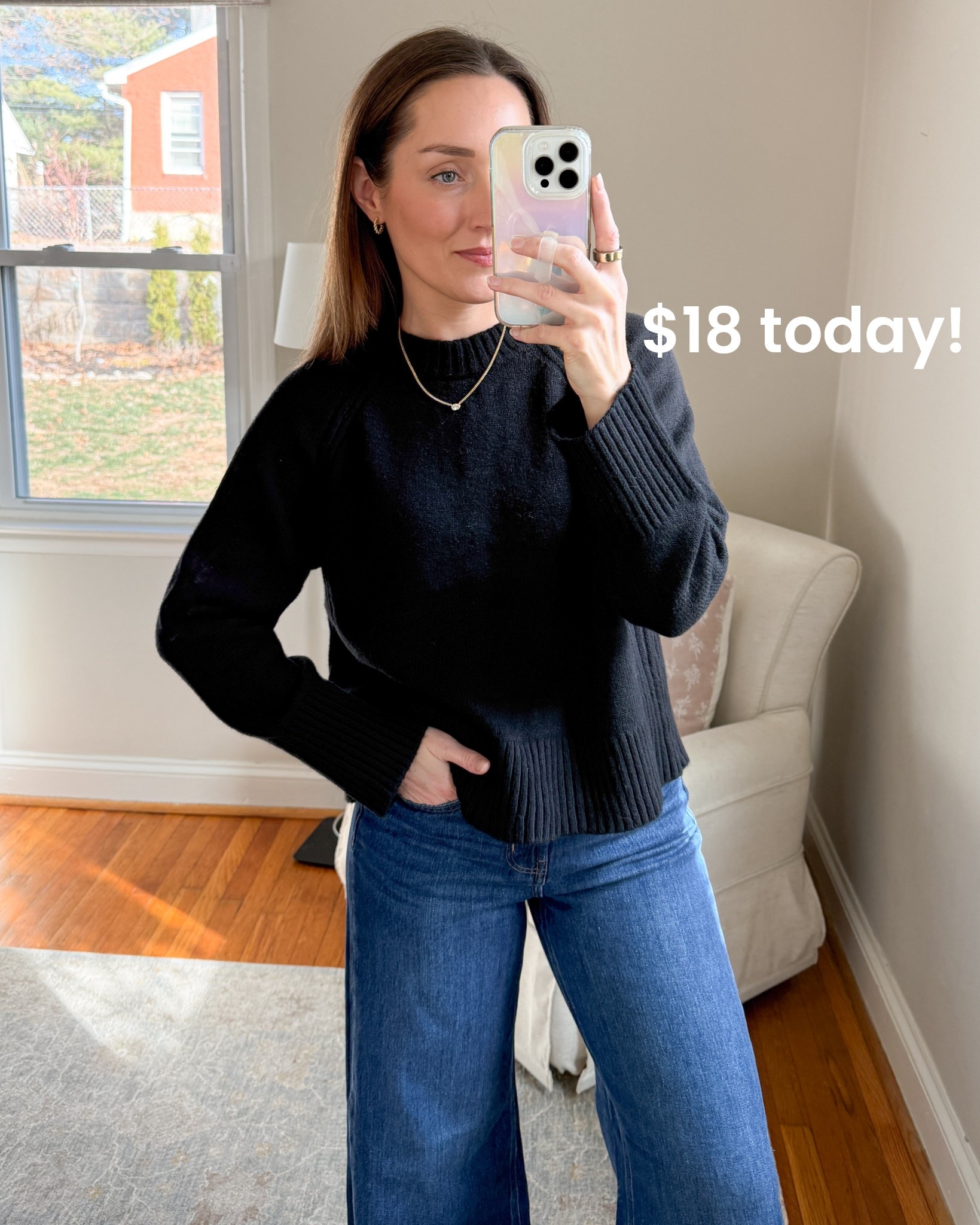 Snag this classic crew neck sweatshirt for $18 today! Wearing small.