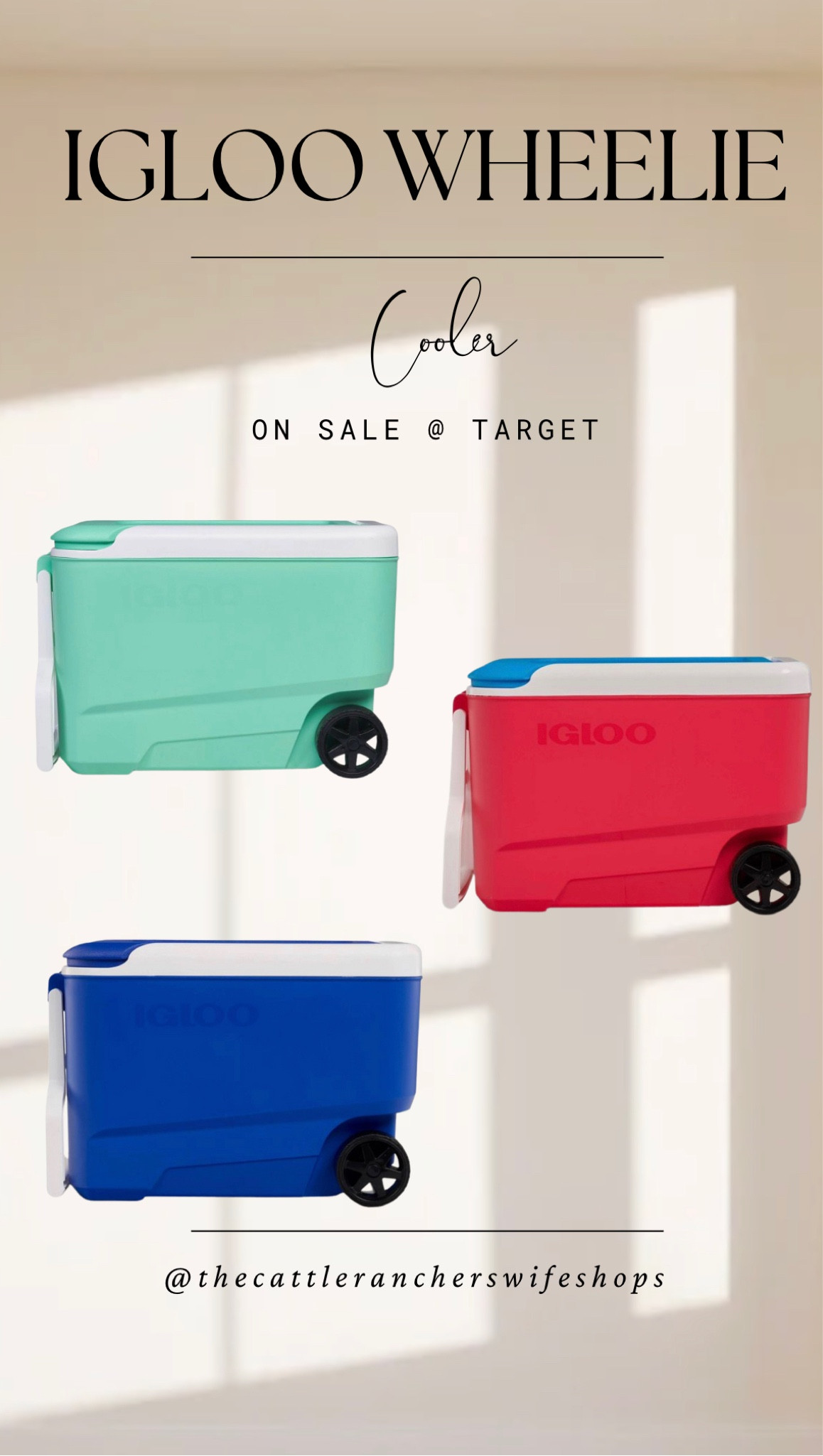 The price just dropped to $20.99 on these Igloo Wheelie Cooler! Grab them on sale @target now before they're gone - three color options! #cooler #target #igloo #igloocooler 

#LTKhome #LTKSeasonal #LTKsalealert