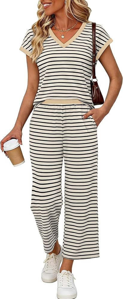 Sampeel Two Piece Sets for Women Lounge Sets Matching Sets Women Clothing Airport Travel Outfits ... | Amazon (US)