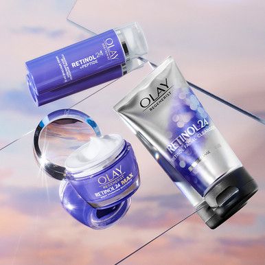 Smooth Getaway | Retinol 24 + SPF Gift Set | with Free Faces Beauty Bag | Olay