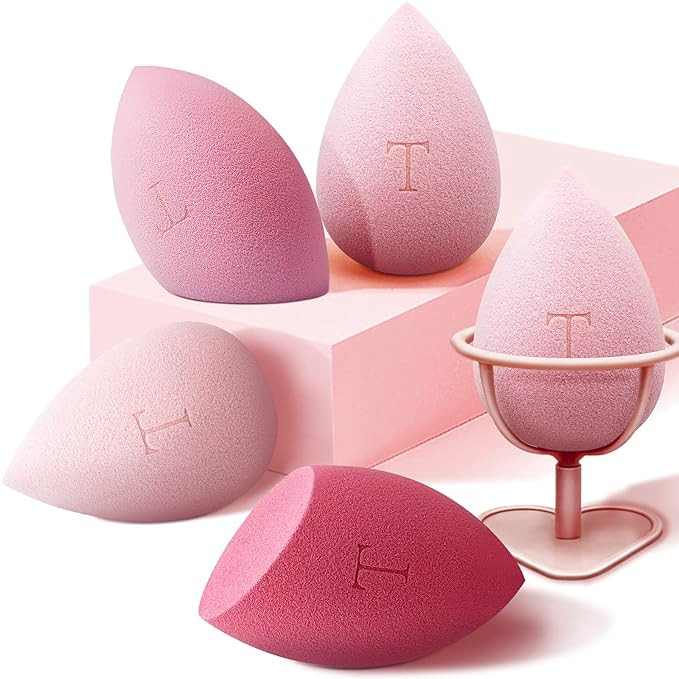 Makeup Sponge Set, Foundation Round Makeup Blender Sponges, Mini Egg Beauty Blenders, Flawless fo... | Amazon (US)