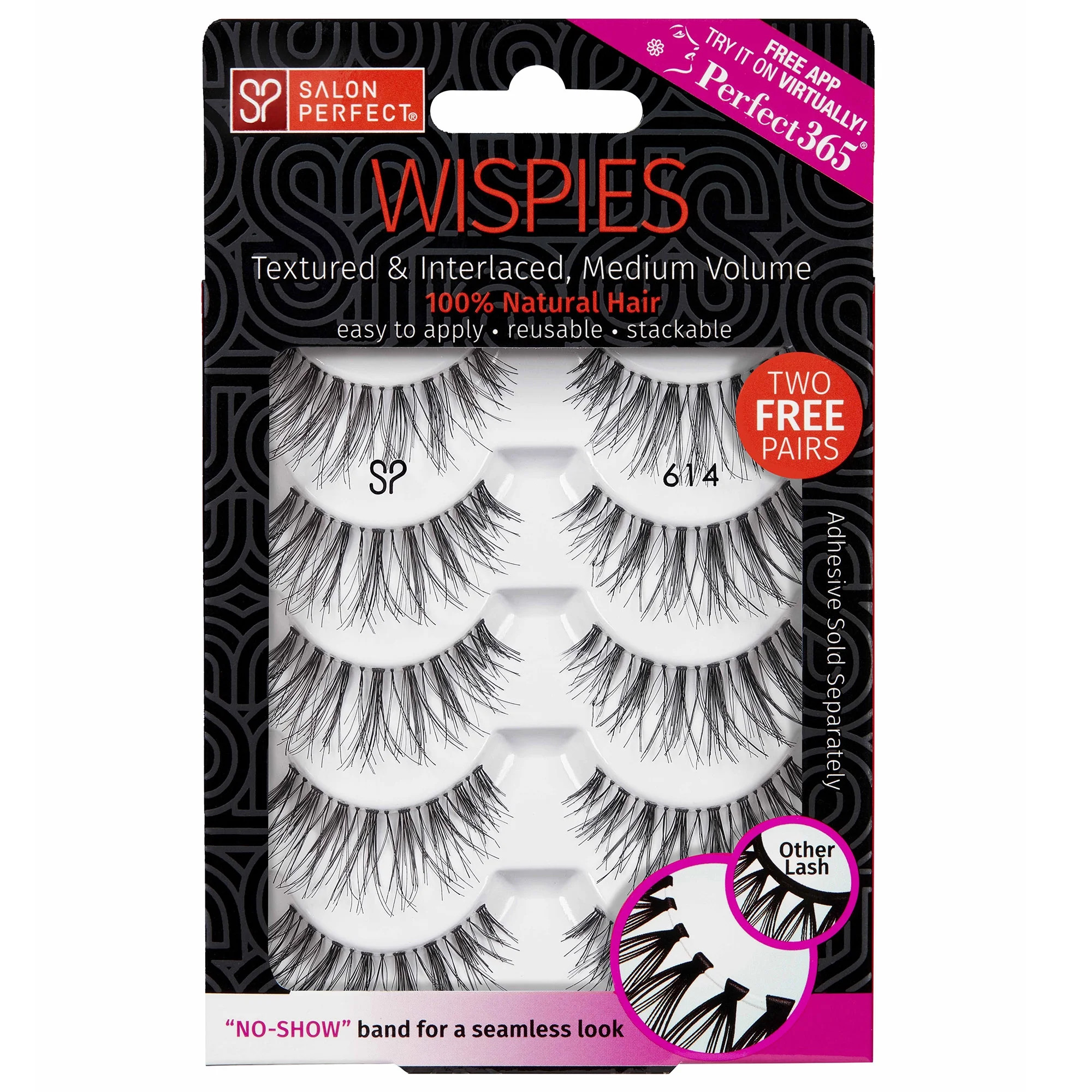Salon Perfect Multi Pack False Eyelashes, 614 Black, 5 Pairs | Walmart (US)