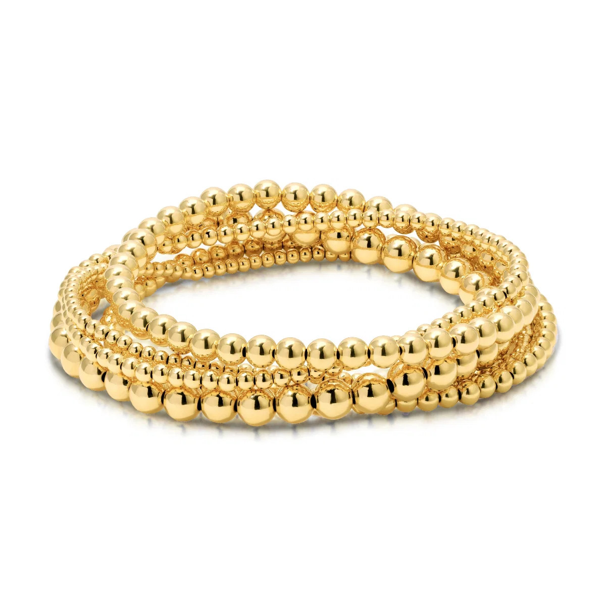 Luxe Bubble Bracelet Set | 14k Gold | Maya Brenner | Maya Brenner