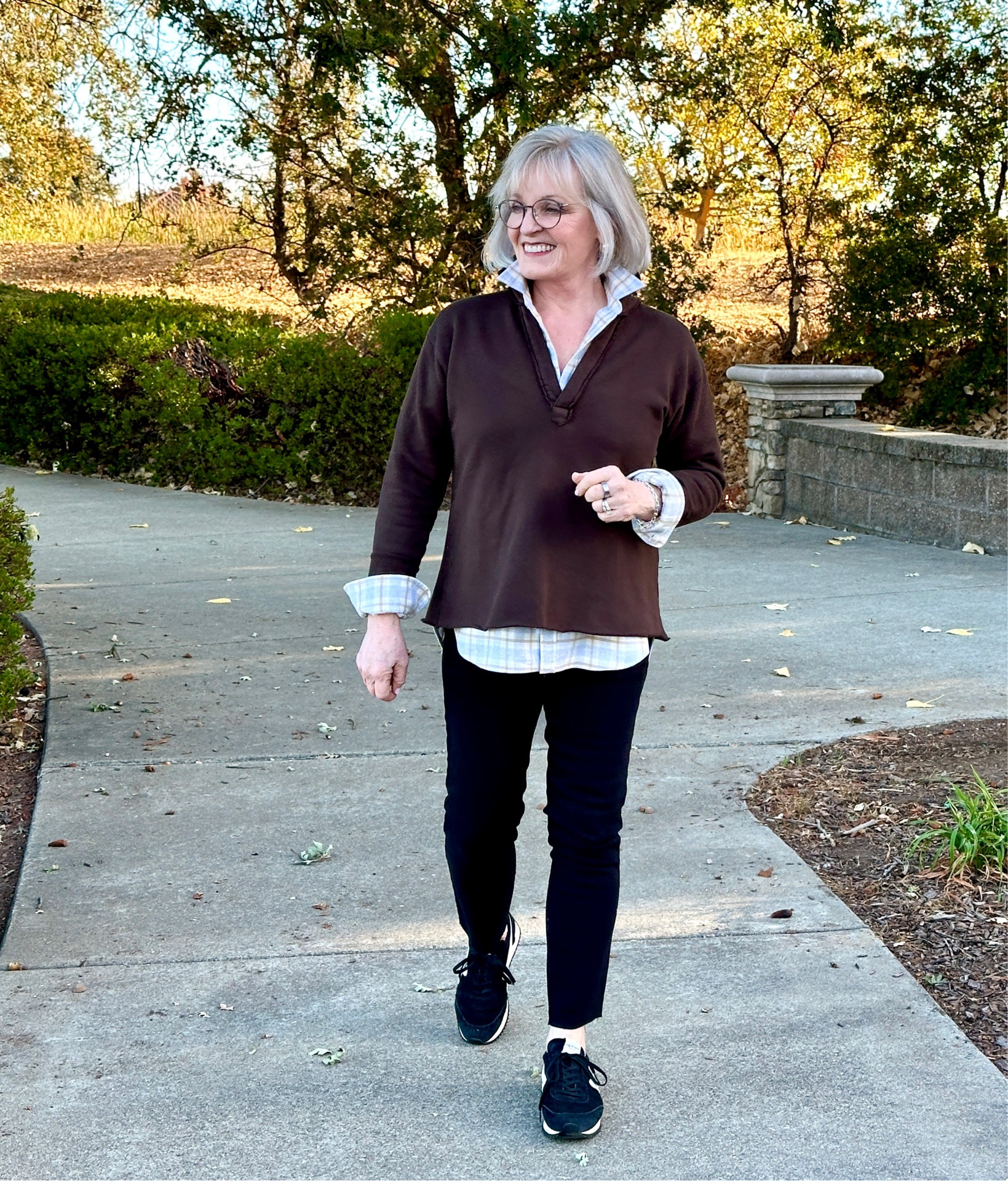 Fall calls for soft layers in cozy fabrics. 🍁 
I’m loving this cozy Patrick Triple Fleece in the color Irish Chocolate (size S).
I’m wearing it over the softest Italian Flannel Shirt in a pretty gray plaid (sizes) and these super comfy Derry Illusion slim/straight leg jeans (size 29)
My love of @FrankandEileen deepens with every item I incorporate into my wardrobe. They’re a woman owned B-Corp leader in the slow fashion movement. Every item is made with extreme care in sunny California. 
You can learn more about Frank and Eileen through the LTK app and shop all my favorites. 
#FrankandEileenPartner #wearloverepeat 

#LTKSeasonal #LTKOver40 #LTKStyleTip