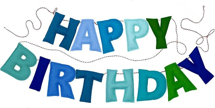 Pre-Strung Happy Birthday Banner - Felt Ball Garland, Rainbow Party Decorations, HAPPY BIRTHDAY G... | Amazon (US)
