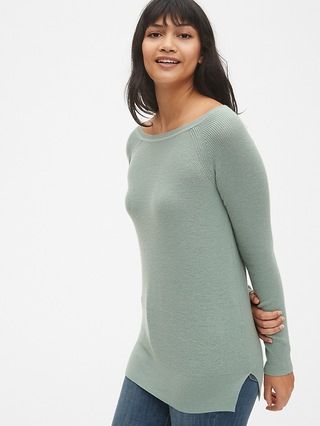 True Soft Mix-Stitch Boatneck Pullover Sweater | Gap US