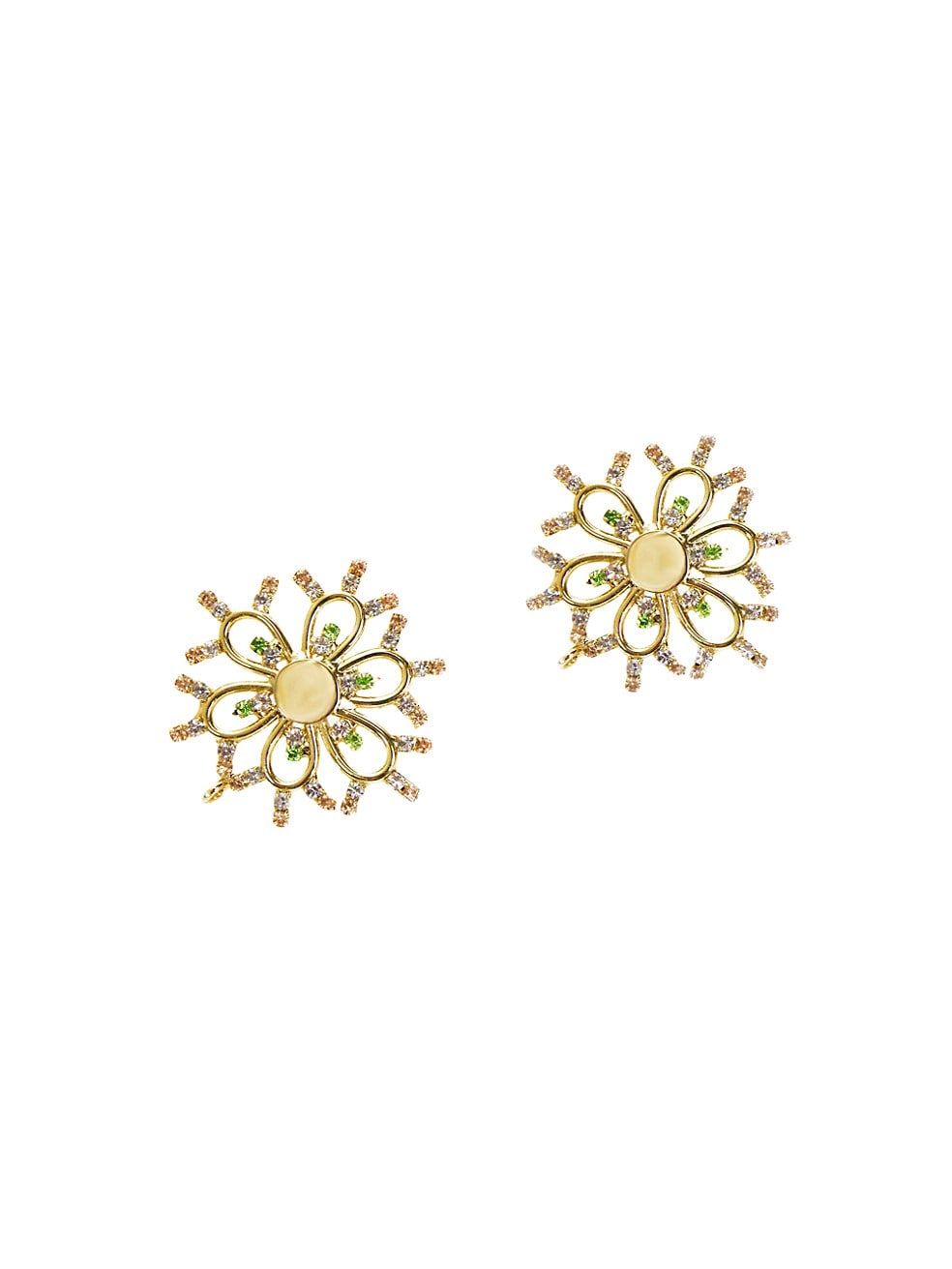 Luminaria Goldtone Faux Crystal Stud Earrings | Saks Fifth Avenue