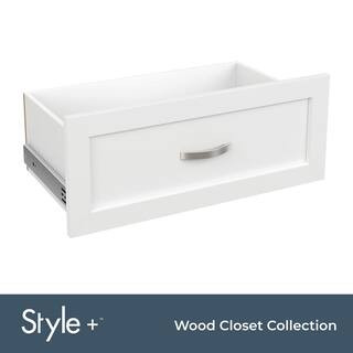 ClosetMaid Style+ 10 in. H x 25 in. W White Shaker Drawer Kit for 25 in. W Style+ Tower 1882 - Th... | The Home Depot