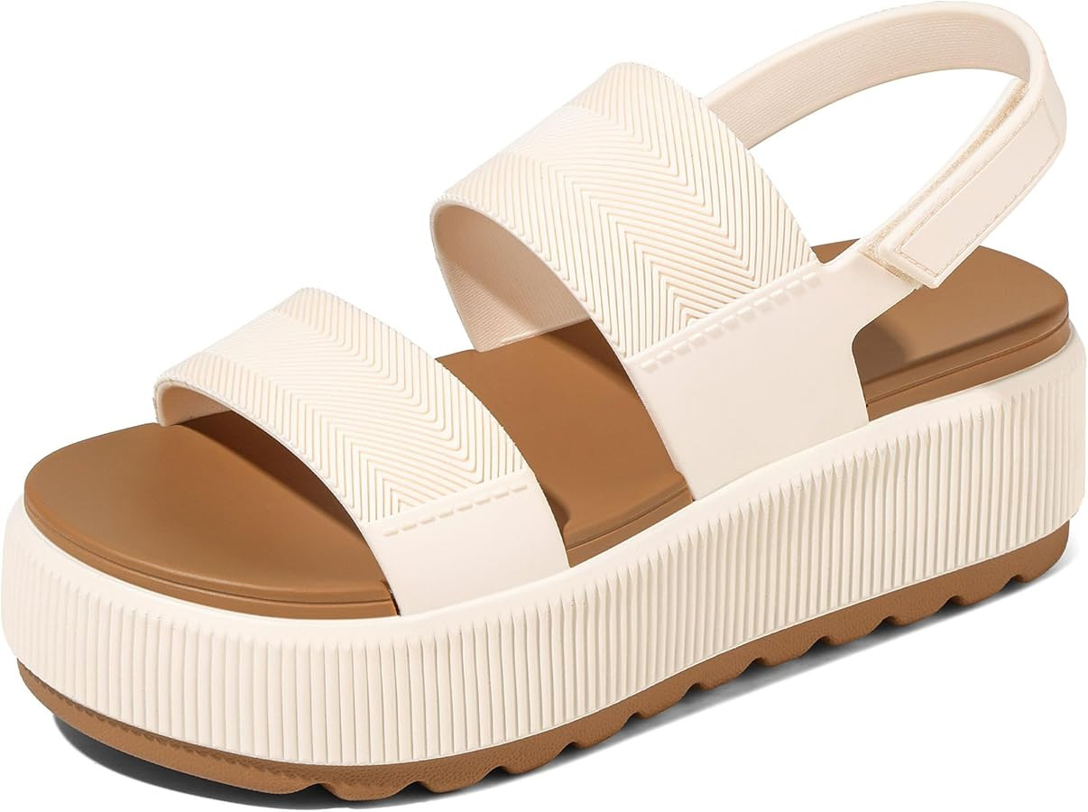 Marc Ford Platform Water Sandals for Women Chunky Wedge Lug Sole Comfortable Waterproof Summer Wa... | Amazon (US)