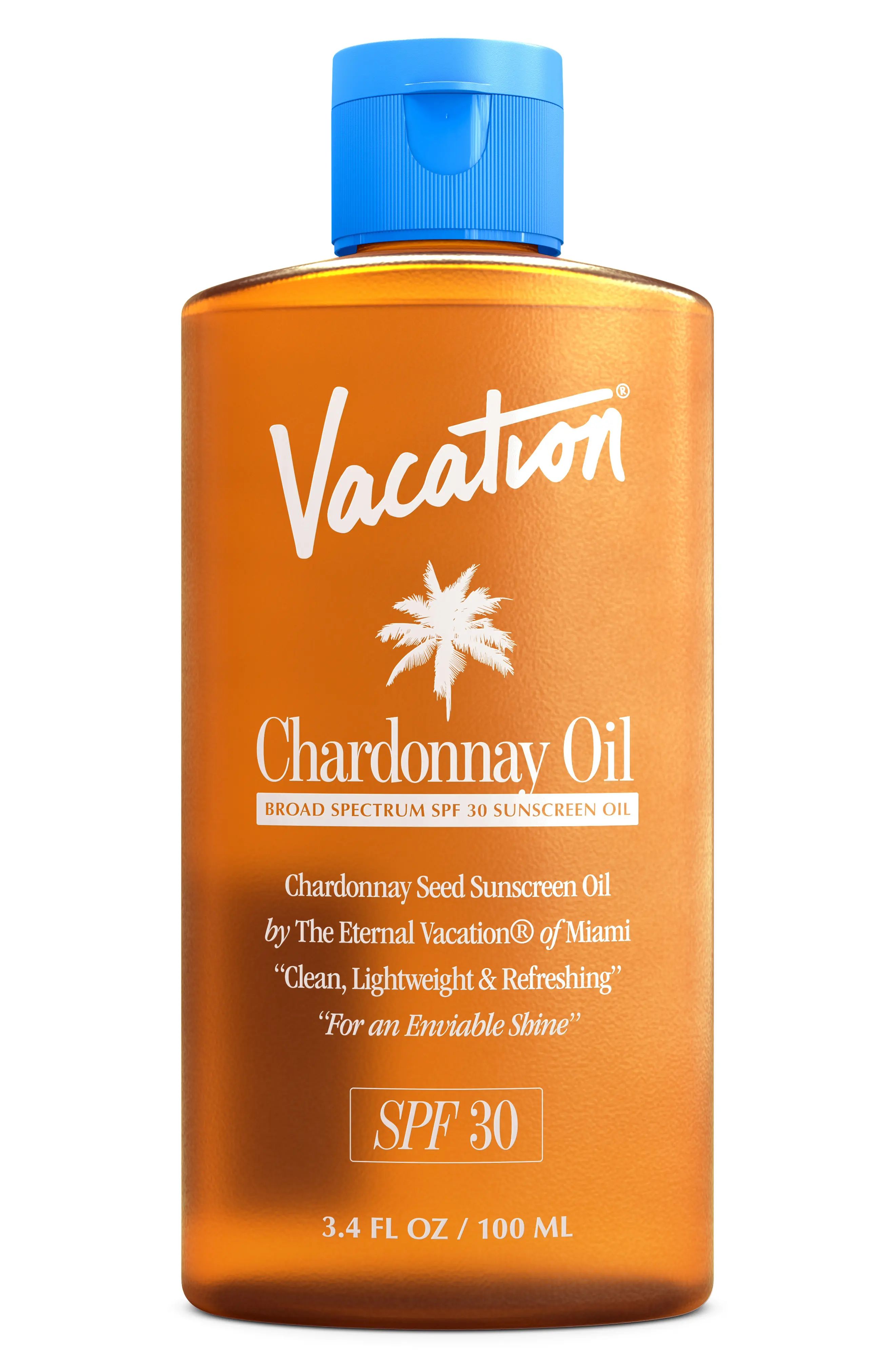 Vacation Chardonnay Oil Broad Spectrum SPF 30 Sunscreen Oil at Nordstrom, Size 3.4 Oz | Nordstrom