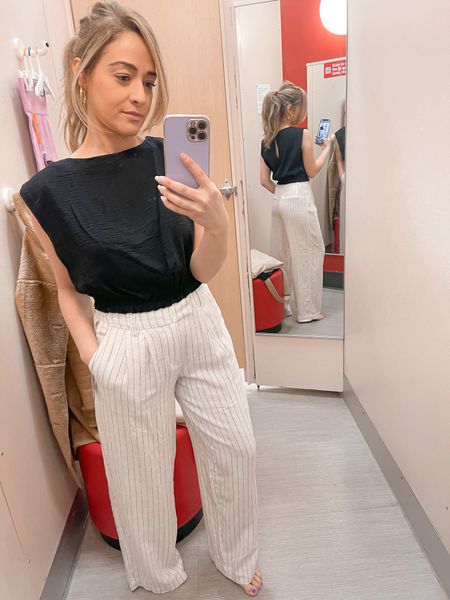 Target Outfit Find! These linen pants are so comfortable and versatile. You can dress with up or keep them super casual 

#LTKunder50 #LTKFind #LTKstyletip