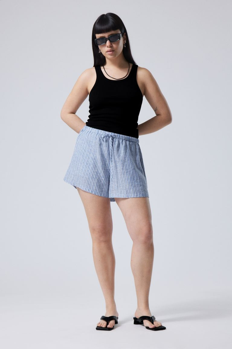 Tia Structured Linen Mix Shorts | H&M (UK, MY, IN, SG, PH, TW, HK)