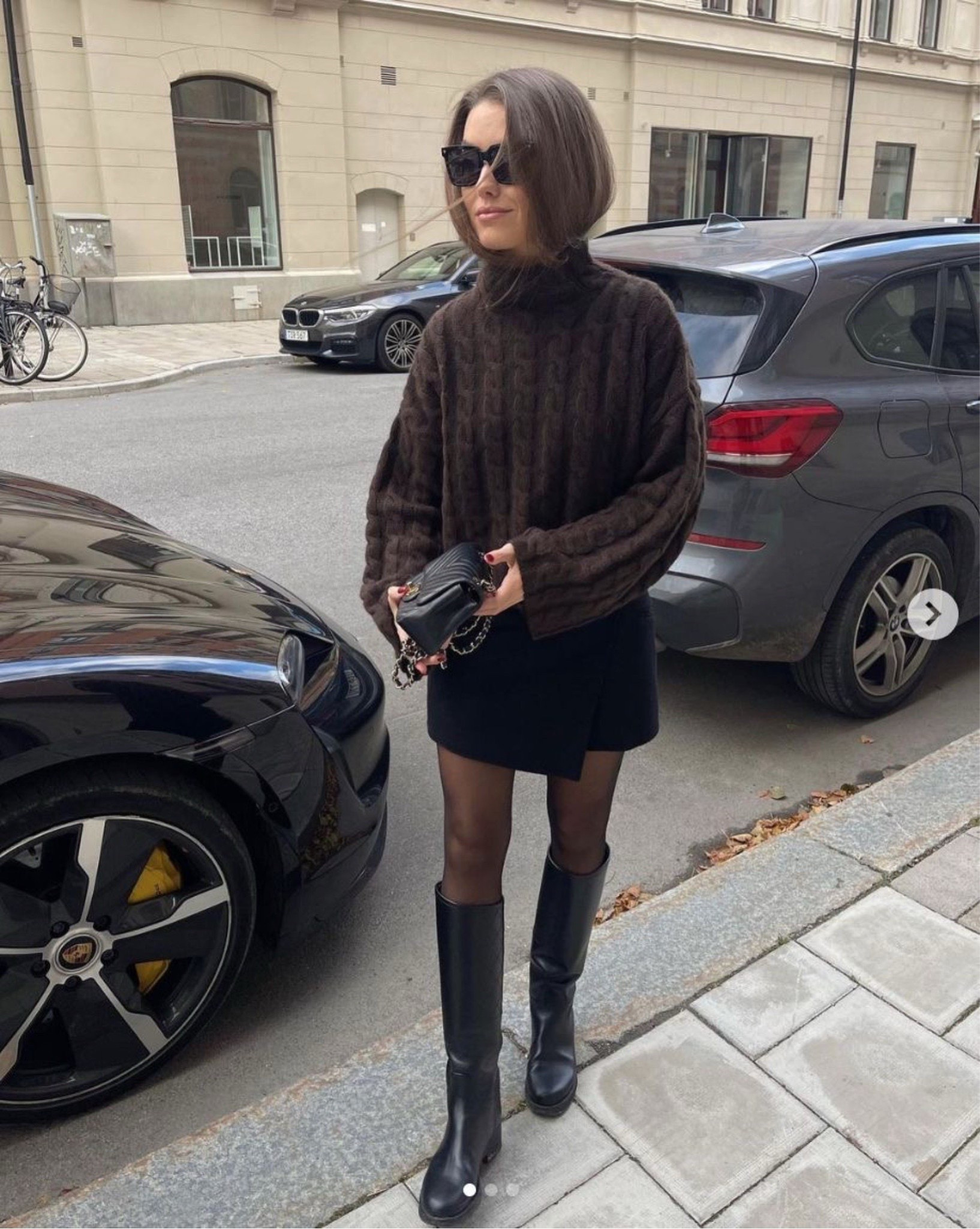 Fall 2025 outfit inspo | oversized sweater with mini skirt outfit | fall fashion | tall boots outfit inspo 

#LTKCyberWeek #LTKHoliday #LTKootd