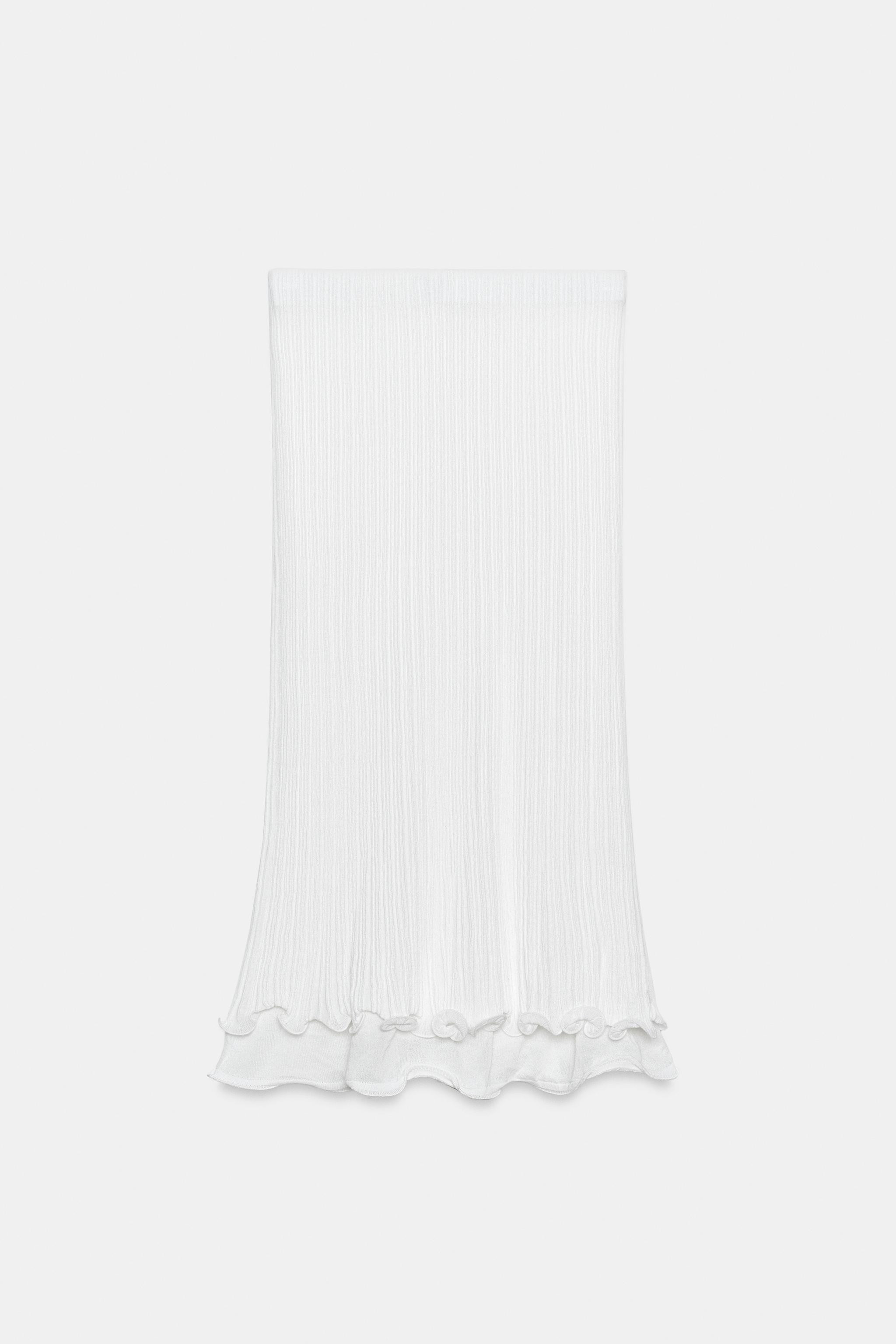 DOUBLE-LAYER KNIT MIDI SKIRT | Zara US