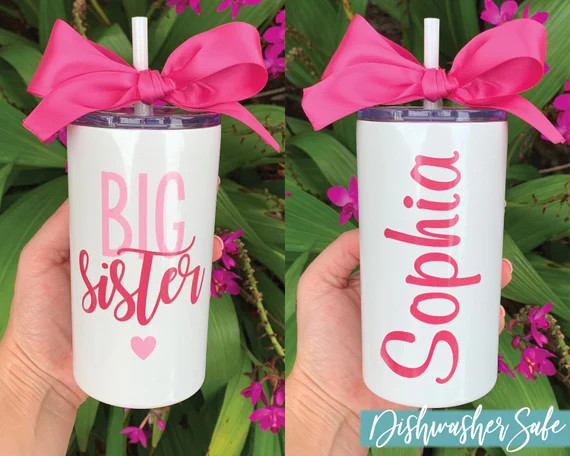 Personalized Big Sister Stainless Steel Tumbler Promoted to Big Sister Bottle New Big Sister Cup ... | Etsy (US)