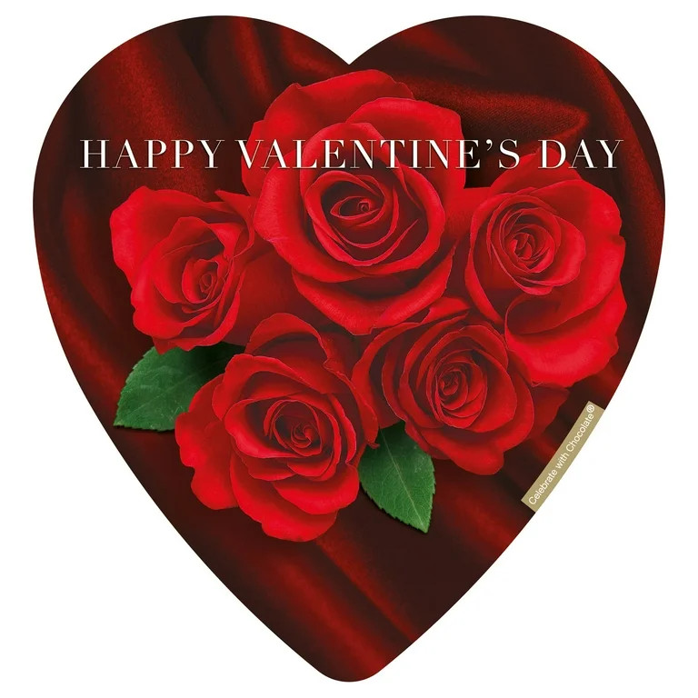 Elmer Chocolate Assorted Chocolate Photo Rose III Heart 6oz 15 Pieces | Walmart (US)