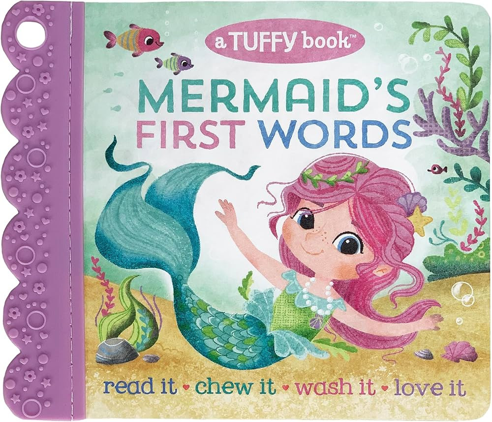Tuffy Mermaid's First Words Book - Washable, Chewable, Unrippable Pages With Hole For Stroller Or... | Amazon (US)