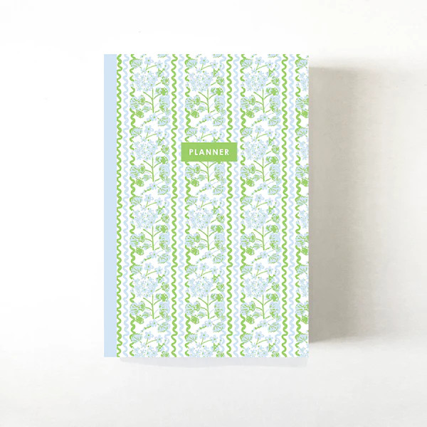 Undated Monthly/Weekly Planner, Garden Rio Print, Blue | Evelyn Henson