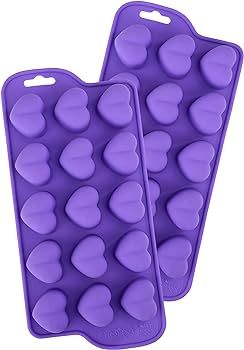 Bakerpan Silicone Chocolate Heart Mold, Heart Shaped Jelly and Ice Tray, Candy Mold, 15 Cavities ... | Amazon (US)