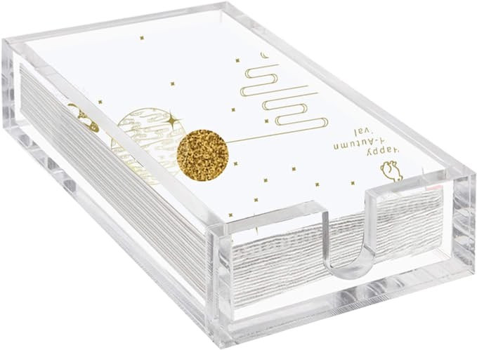 Phineoly Acrylic Guest Towel Napkin Holder, 0.37Inch Thickness Clear Paper Towel Tray, Rectangle ... | Amazon (US)