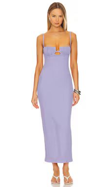 Montce Swim Petal Long Slip Dress in Lavender Crochet from Revolve.com | Revolve Clothing (Global)
