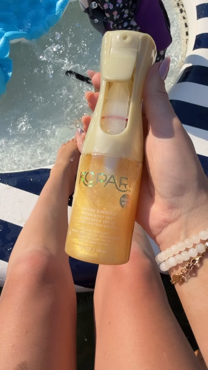 Body shimmering sunscreen