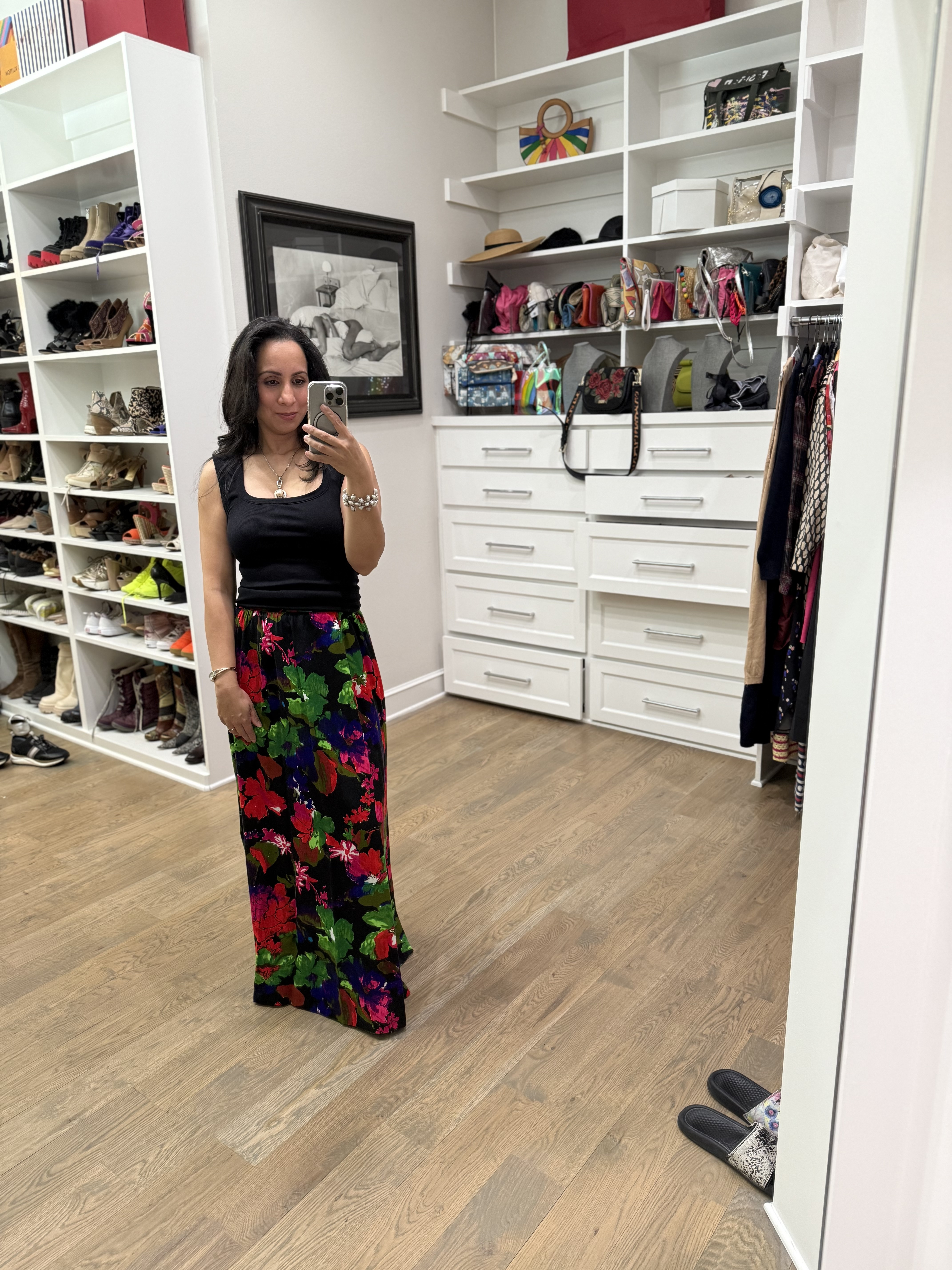 square neck tank top with a vintage skirt that is full of fun colors. 

#tanktop #vintage #sustainablefashion 
 

 #LTKOver40 #LTKParties #LTKStyleTip