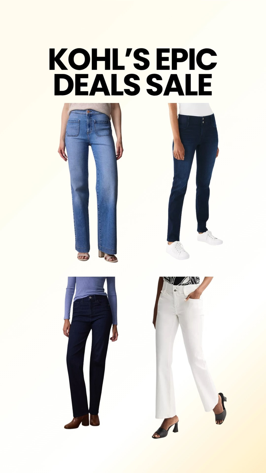 Need some new jeans? Check out the Epic Deals @Kohl's to get jeans for less than $45! Some even in lengths for taller women.
#kohlsdeals  

 #LTKOver40 #LTKSaleAlert #LTKTall