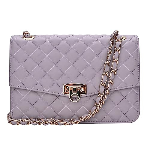 GM LIKKIE Quilted Shoulder Bag for Women, Medium Flap Crossbody Handbag with Chain Strap, Soft Ve... | Amazon (US)