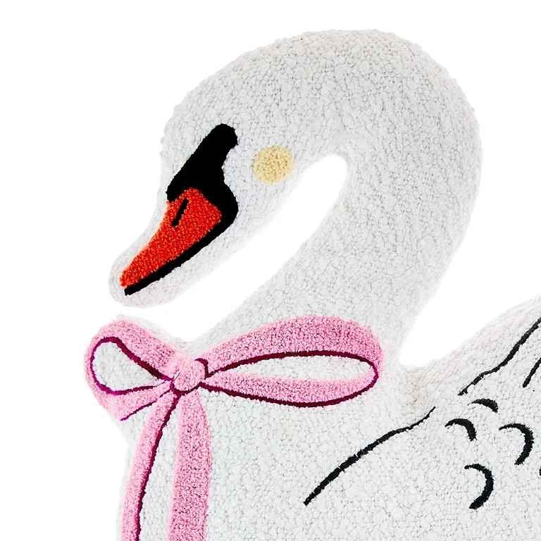 Mainstays 15" x 17" White Swan Decorative Pillow | Walmart (US)