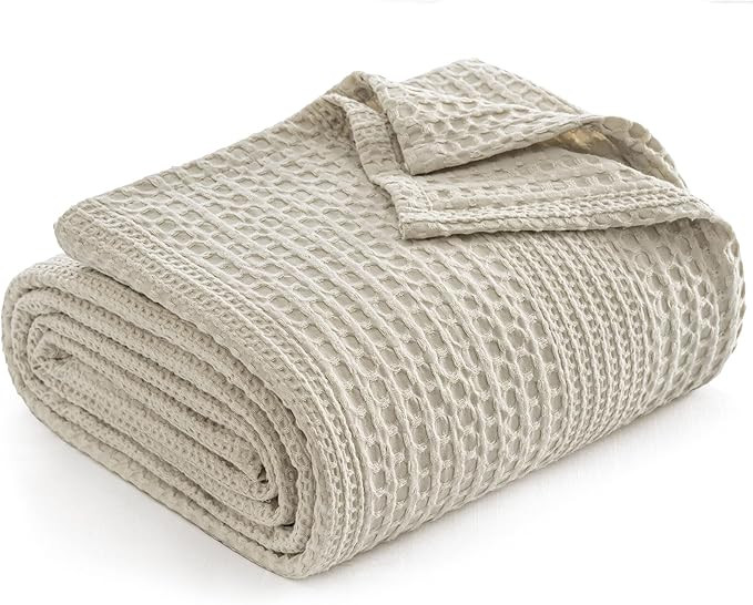 PHF Lightweight Waffle Weave Blanket Queen Size, Breathable & Ultra Soft, 90"x 90" Soft & Cozy Th... | Amazon (US)