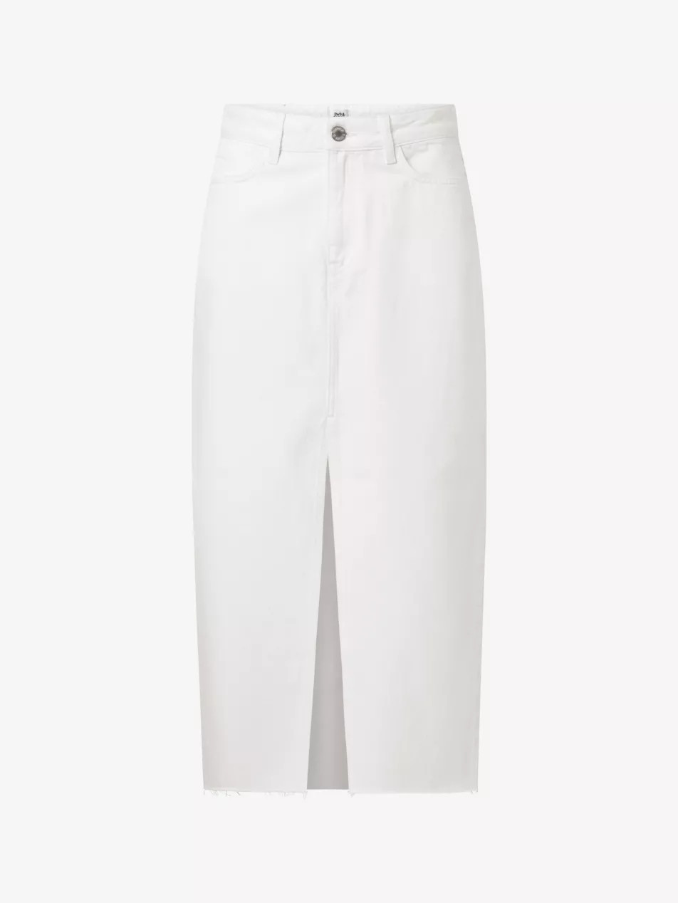 Gemma raw-hem denim maxi skirt | Selfridges