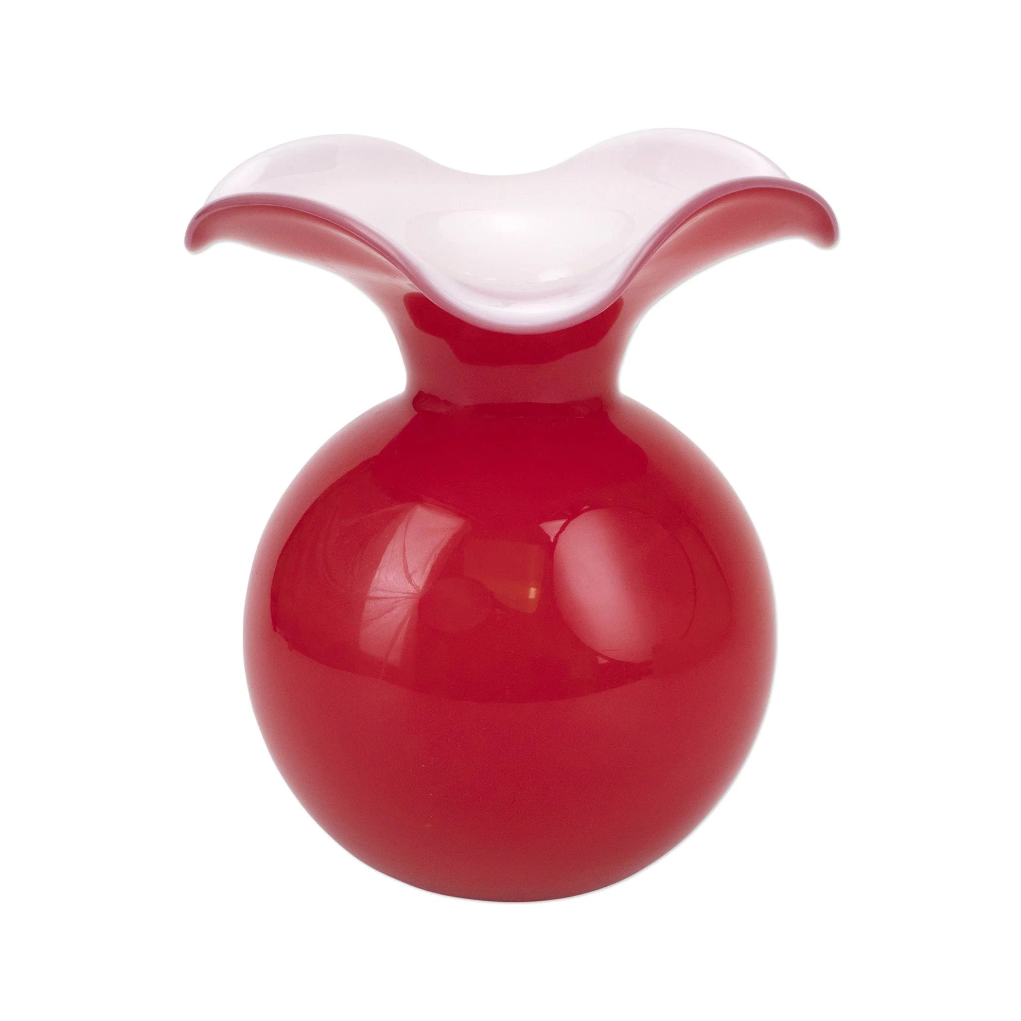 Hibiscus Glass Red Medium Vase | VIETRI