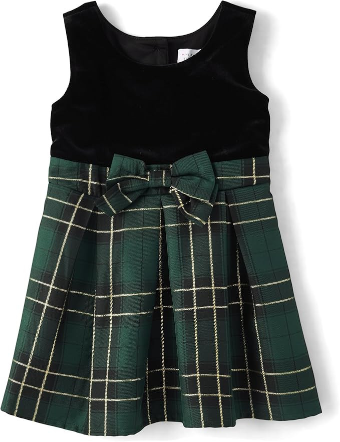 The Children's Place Baby Girls' and Toddler Sleeveless Holiday Dressy Dresses | Amazon (US)