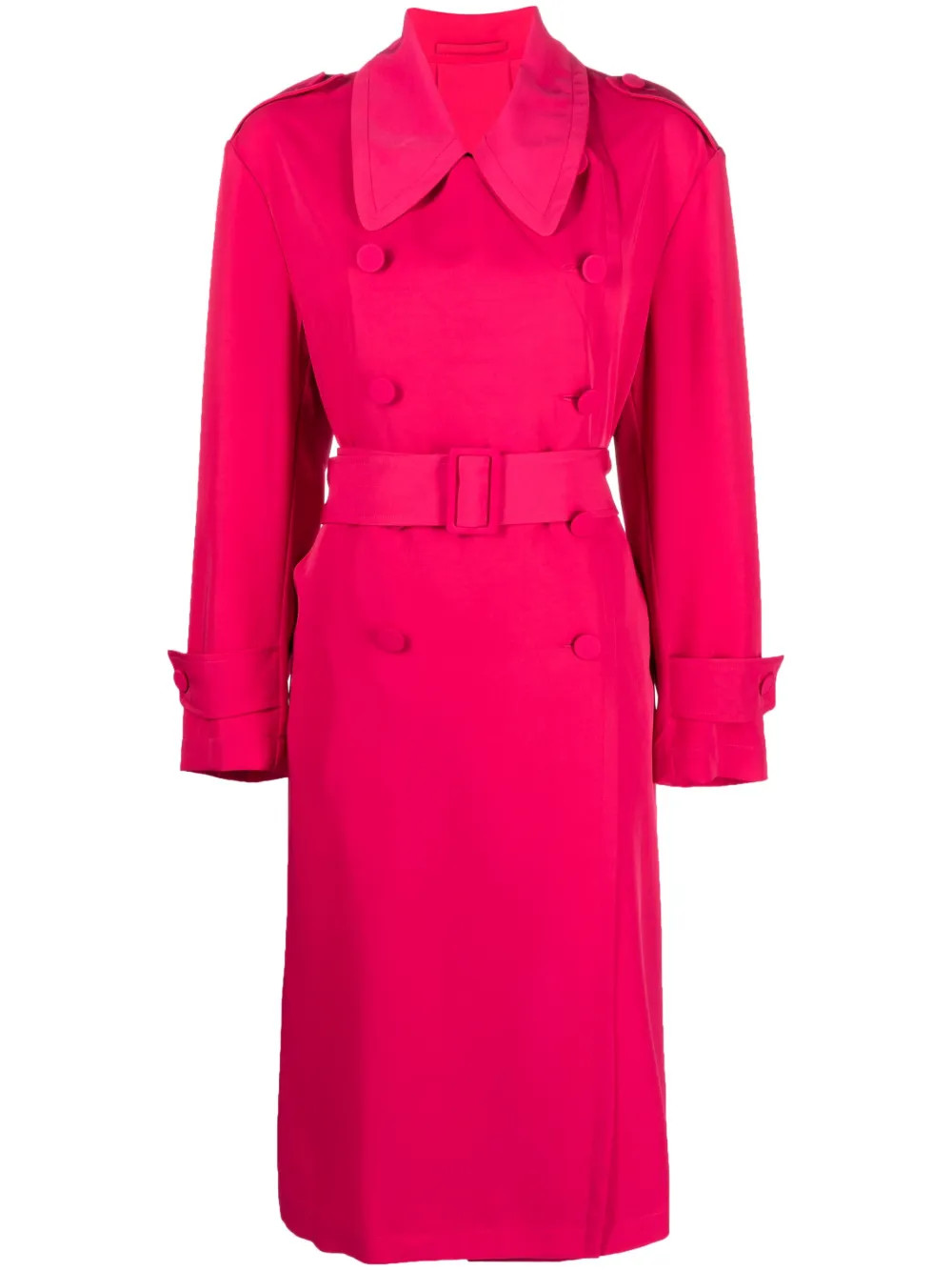 oversized-collar trench coat | Farfetch Global