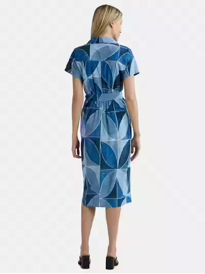 Time and Tru Vestido Camisero Cruzado para Mujer y Mujer Plus, Tallas XS-4X | Walmart (US)