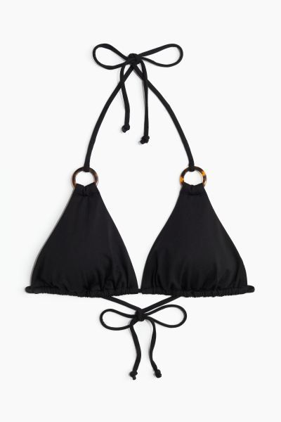 Padded triangle bikini top - Black - Ladies | H&M GB | H&M (UK, MY, IN, SG, PH, TW, HK)