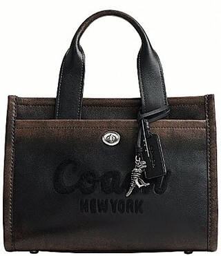 COACH Loved Leather Cargo 26 Tote Bag - Black | Dillard's