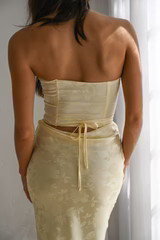 Rachael Corset Top — Yellow Etched | YLLW The Label
