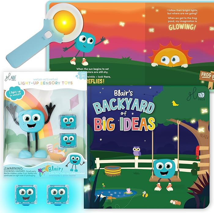 Glo Pals Water Activated Light-Up Story Book Sensory Bath Toy Bundle with Interactive Book, Magic... | Amazon (US)